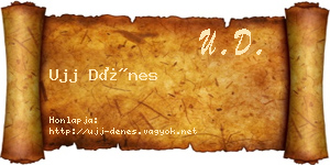 Ujj Dénes névjegykártya
