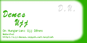 denes ujj business card